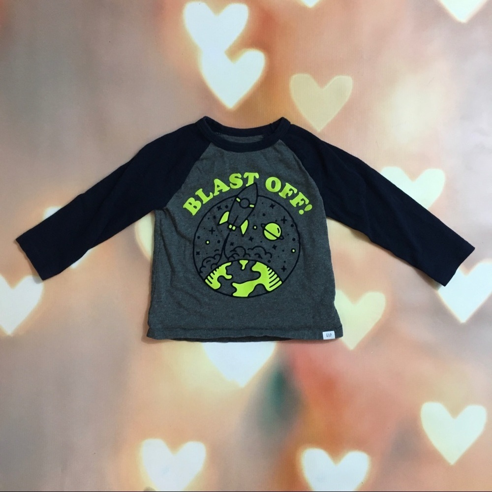 Baby Gap | Space Blast Off Raglan Long Sleeve Tee